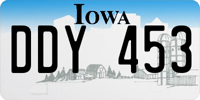 IA license plate DDY453