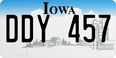 IA license plate DDY457