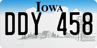 IA license plate DDY458