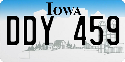 IA license plate DDY459