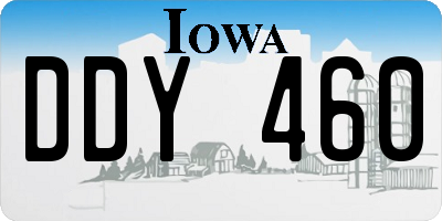 IA license plate DDY460