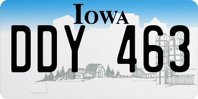 IA license plate DDY463
