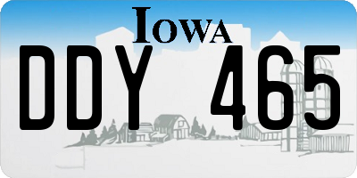 IA license plate DDY465