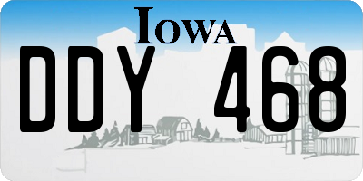 IA license plate DDY468