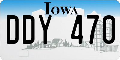 IA license plate DDY470