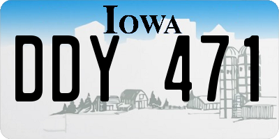 IA license plate DDY471