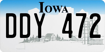 IA license plate DDY472