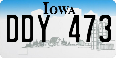 IA license plate DDY473