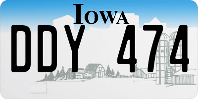IA license plate DDY474