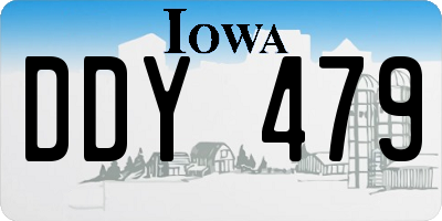 IA license plate DDY479