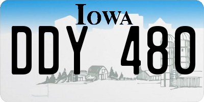 IA license plate DDY480