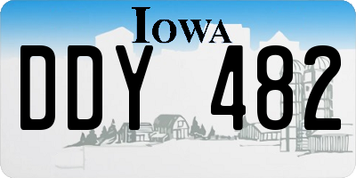 IA license plate DDY482