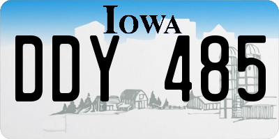 IA license plate DDY485
