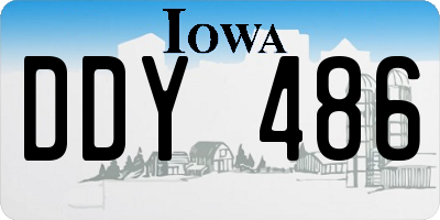 IA license plate DDY486