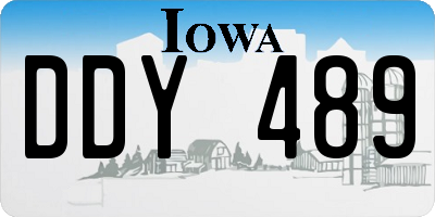 IA license plate DDY489