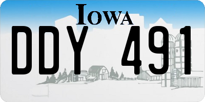 IA license plate DDY491