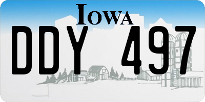 IA license plate DDY497