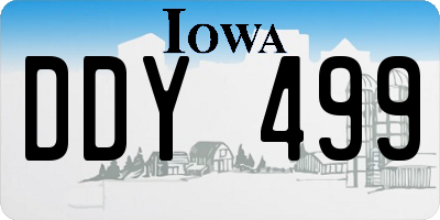IA license plate DDY499