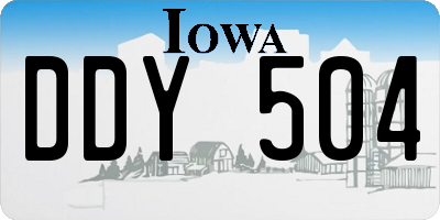 IA license plate DDY504