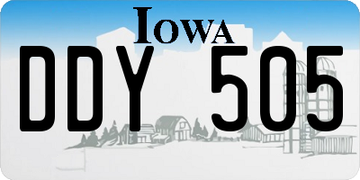 IA license plate DDY505