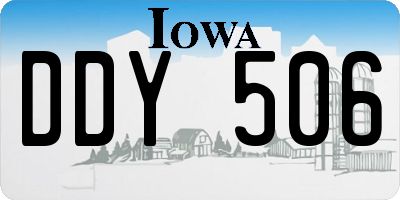 IA license plate DDY506