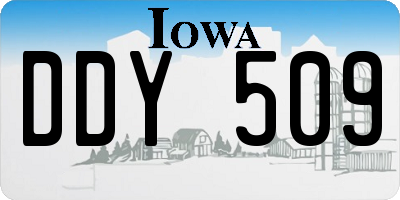 IA license plate DDY509