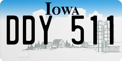 IA license plate DDY511
