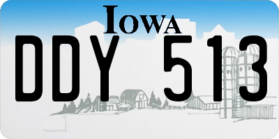 IA license plate DDY513