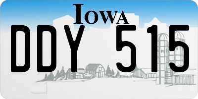 IA license plate DDY515