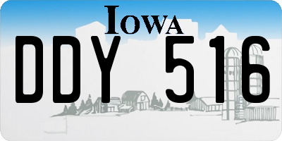 IA license plate DDY516