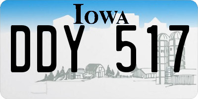 IA license plate DDY517