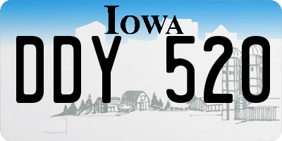 IA license plate DDY520
