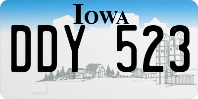 IA license plate DDY523