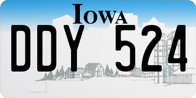 IA license plate DDY524