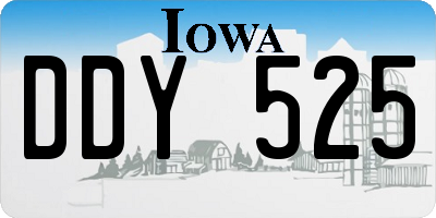 IA license plate DDY525