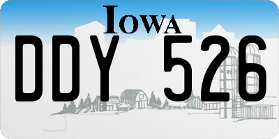 IA license plate DDY526