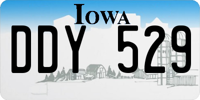 IA license plate DDY529