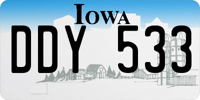 IA license plate DDY533