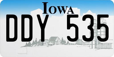 IA license plate DDY535