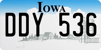 IA license plate DDY536