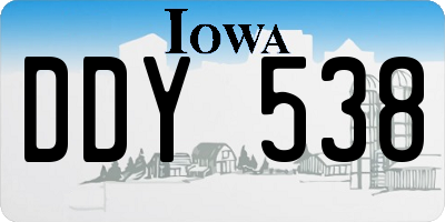 IA license plate DDY538