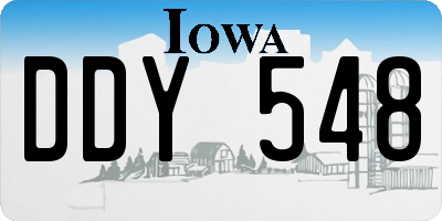 IA license plate DDY548