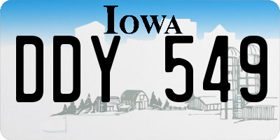 IA license plate DDY549