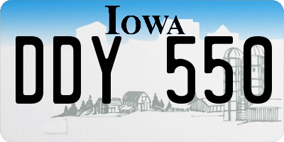 IA license plate DDY550