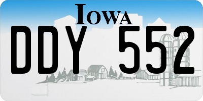 IA license plate DDY552