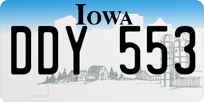 IA license plate DDY553