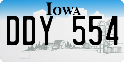 IA license plate DDY554
