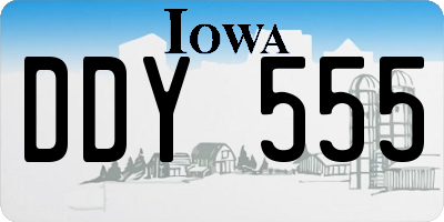 IA license plate DDY555