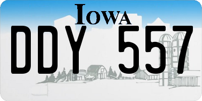 IA license plate DDY557