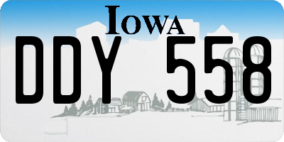IA license plate DDY558